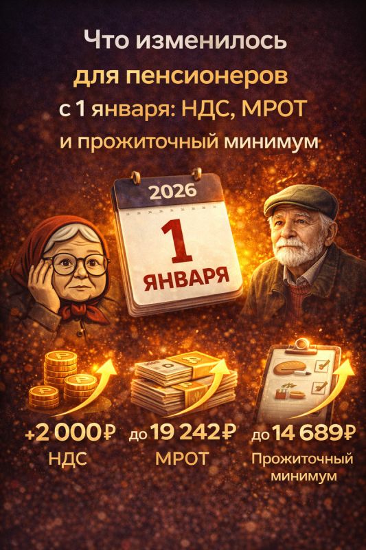 ������ ��������� ��� �����������: ����� ������������ �������� � ���� � 1 ������ 2026 ����