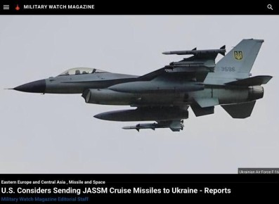       JASSM  F-16  Military Watch Magazine