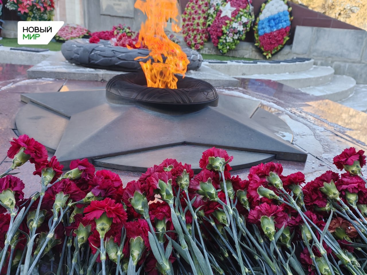 В этот морозный декабрьский день в Кургане на Аллее Славы у Вечного огня прошла торжественная церемония возложения цветов, приуроченная ко Дню Героев Отечества