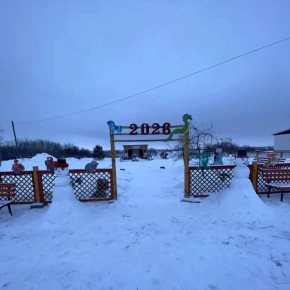 Владимир Сметанин создал на площади имени Куликова в селе Половинном Целинного округа настоящую сказочную атмосферу