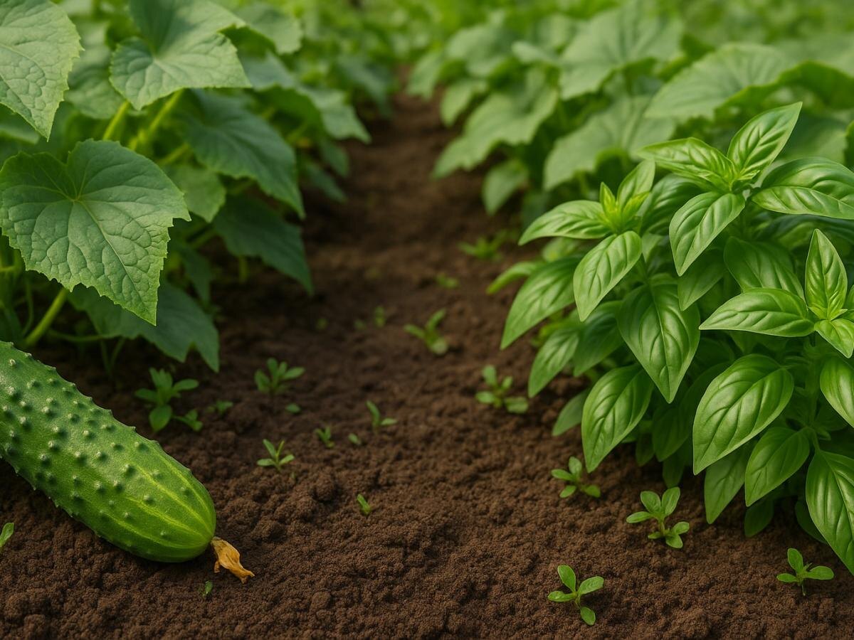 Невидимый союзник урожая: как базилик спасает огурцы