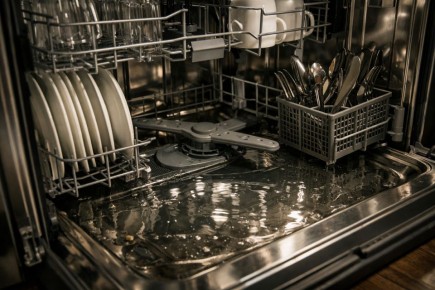 Почему в посудомойке остаётся вода: общие причины и советы