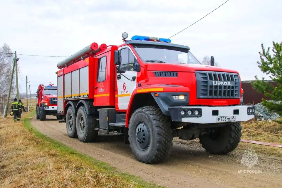 В Кургане прошли пожарно-тактические учения с развертыванием областного опорного пункта №1