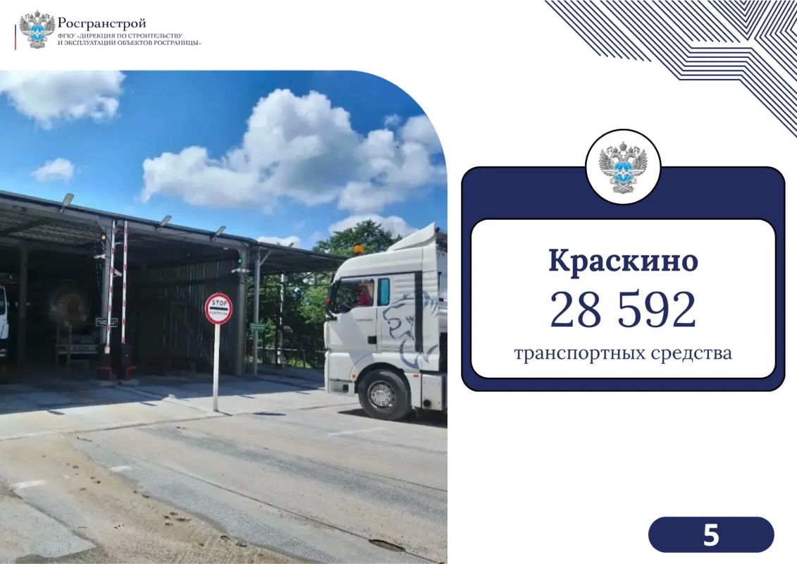 Совместно с Минтрансом и ФТС России подготовили рейтинг пунктов пропуска на российско-китайском участке границы, через которые за первое полугодие 2026 года проследовало больше всего грузовых автомобилей, а также... Совместно с Минтрансом и ФТС России подготовили рейтинг пунктов пропуска на российско-китайском участке границы, через которые за первое полугодие 2026 года проследовало больше всего грузовых автомобилей, а также...