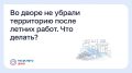 Во дворе не убрали территорию после летних работ