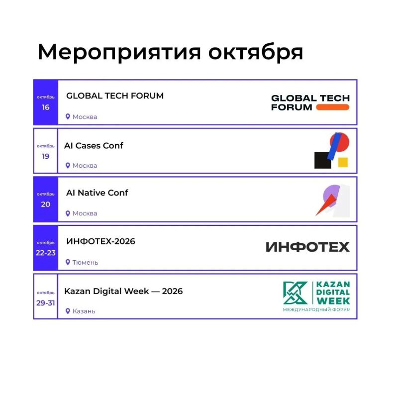 Обзор IT-мероприятий в октябре Обзор IT-мероприятий в октябре