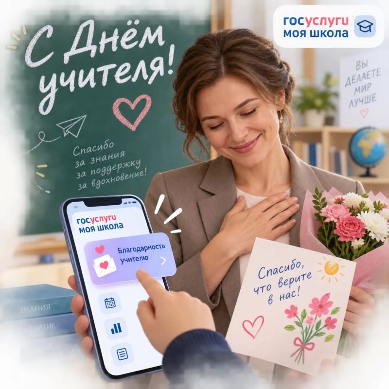 Поздравьте учителя с его Днём!