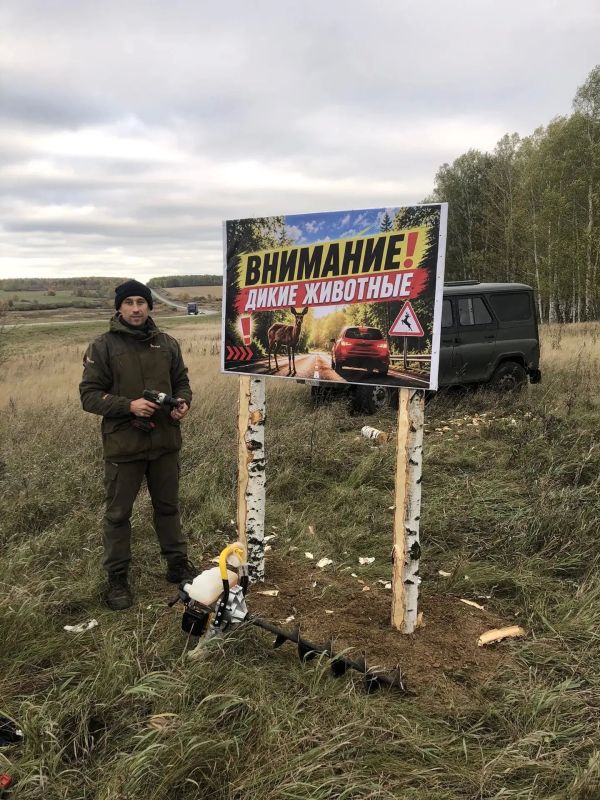Внимание, водители! На автодорогах ЕШК и Шадринск — Миасское установлены информационные щиты «Дикие животные»