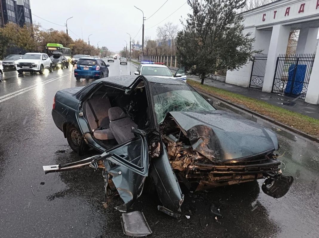 Водитель уснул за рулём и попал в жёсткое ДТП в Кургане