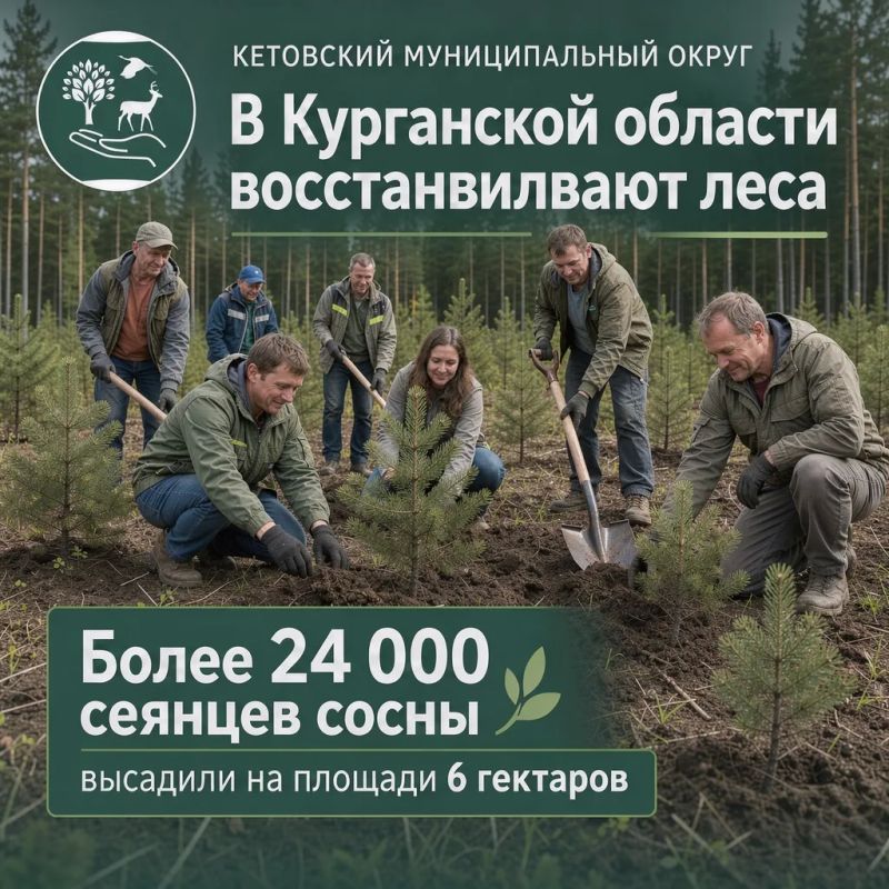 В Курганской области провели масштабную акцию по восстановлению лесов