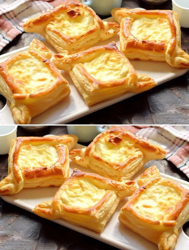 Творожные слойки: быстро и просто к чаю